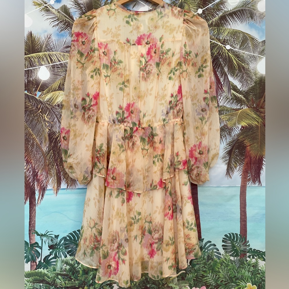 Ted Baker Tamziiy Floral Print Tie Front Mini Dress - Picture 7 of 11